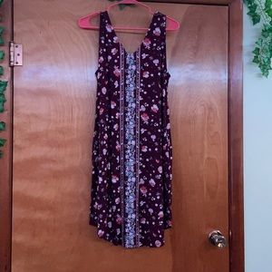 maurices- sm- burgundy dress